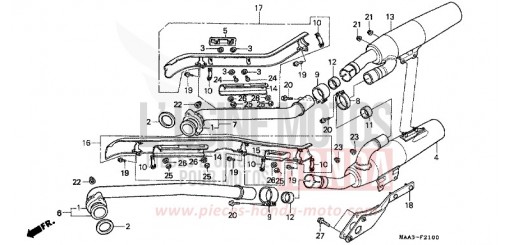 ABGAS-SCHALLDAEMPFER (VT1100CS/CT) VT1100CS de 1995